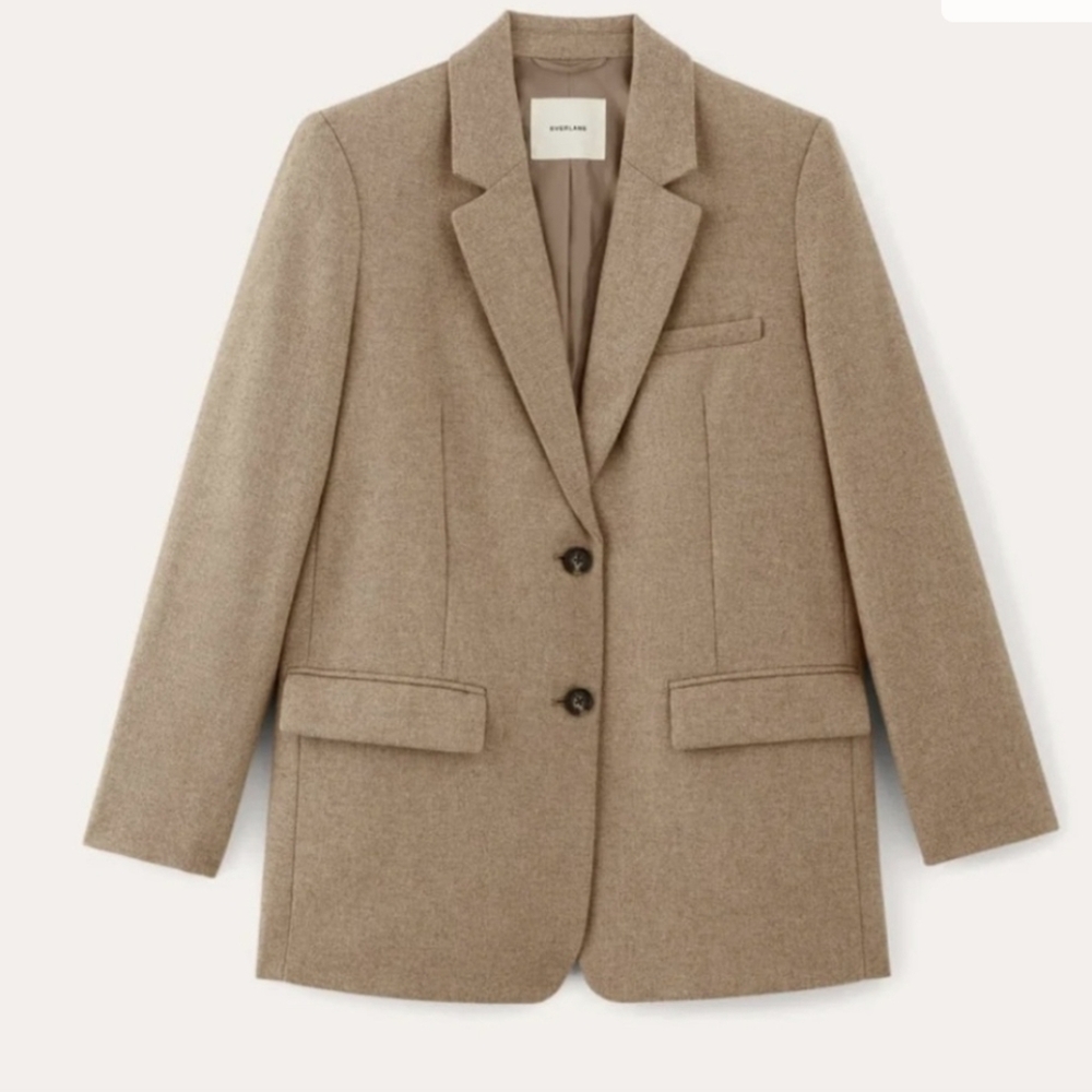 EVERLANE The Oversized Blazer in Wool Beige Twill